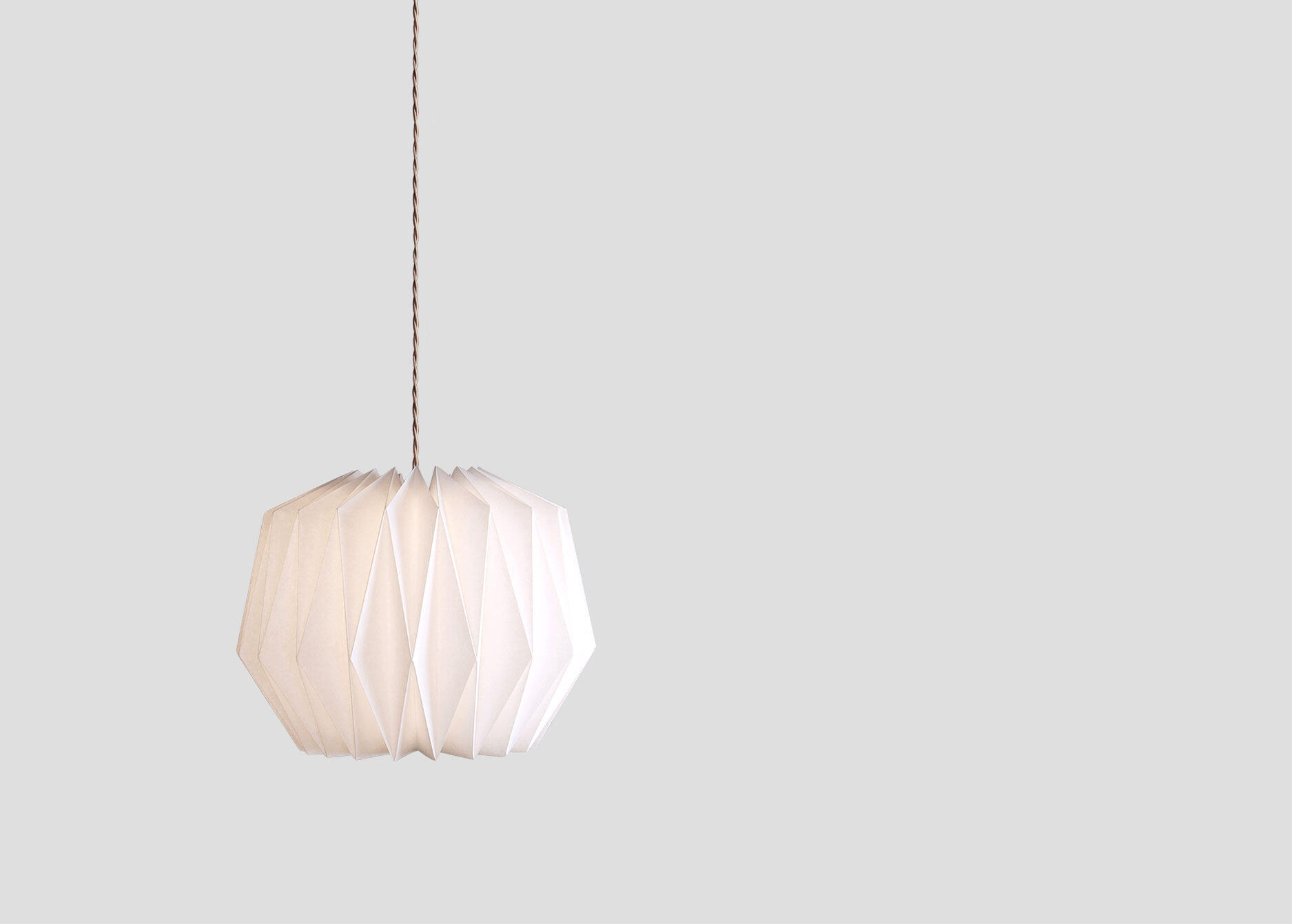 sunburst origami pendelleuchte papierlampe