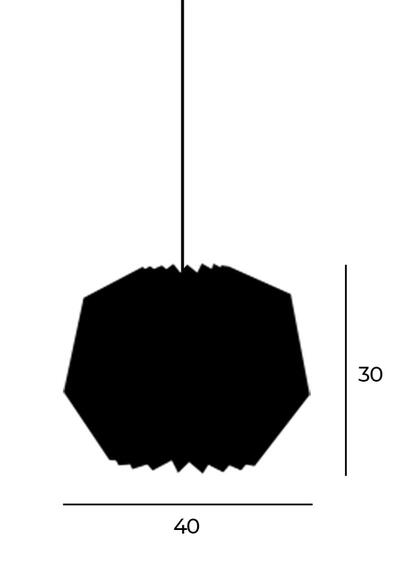 sunburst origami pendelleuchte papierlampe