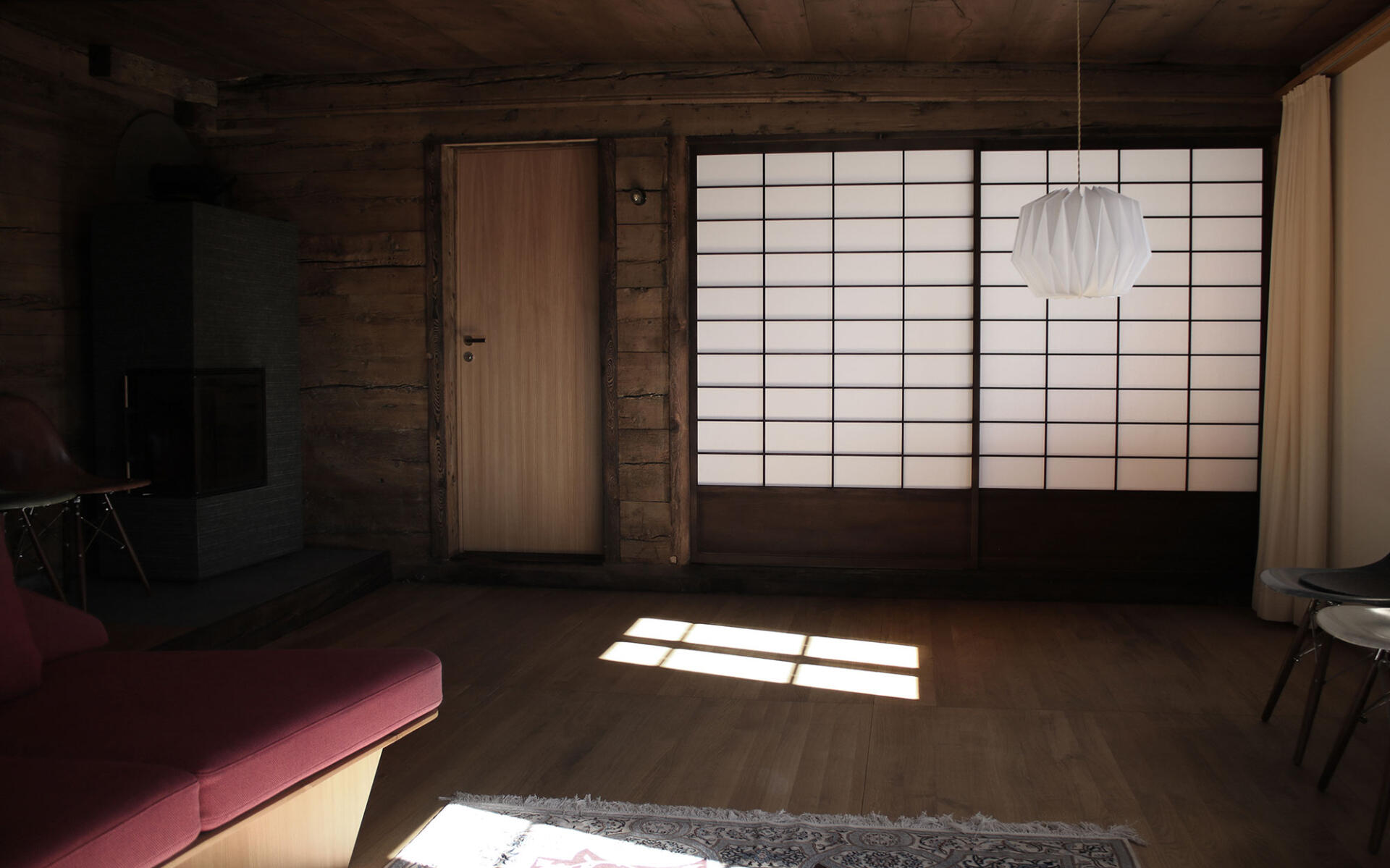 sunburst origami pendelleuchte papierlampe