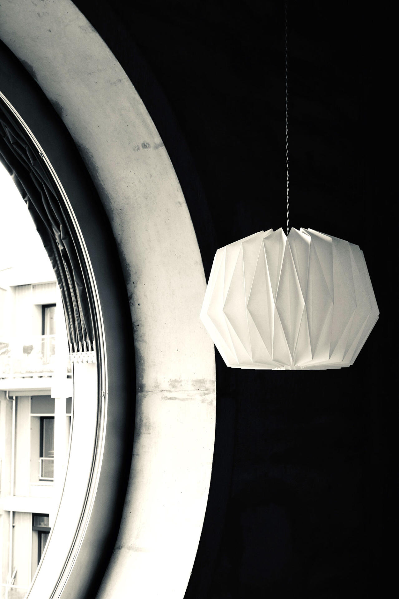 sunburst origami pendelleuchte papierlampe